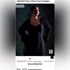 Torrid Nightfall Chain Ultra Crop Cardigan